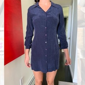 Silk shirt-dress